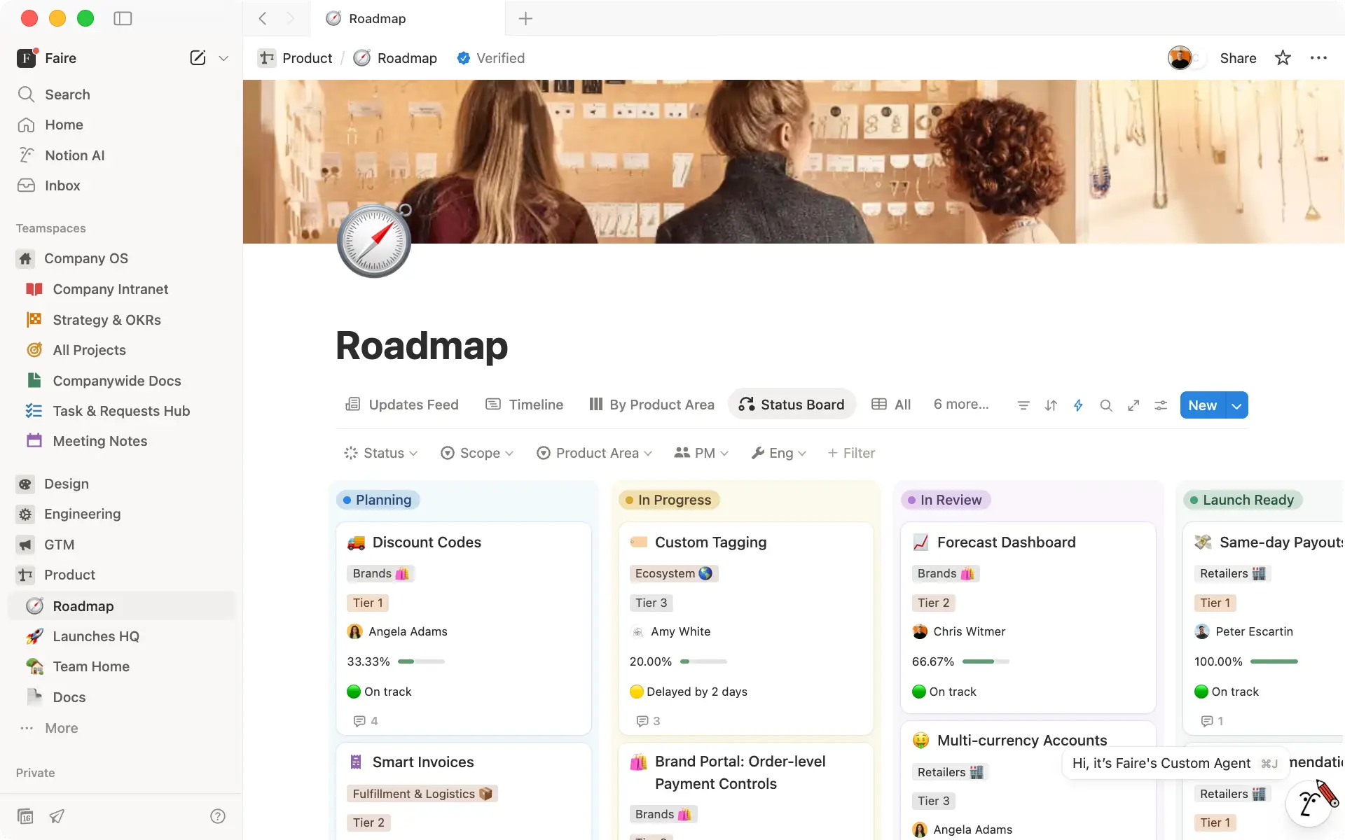 Faire’s Notion engineering roadmap