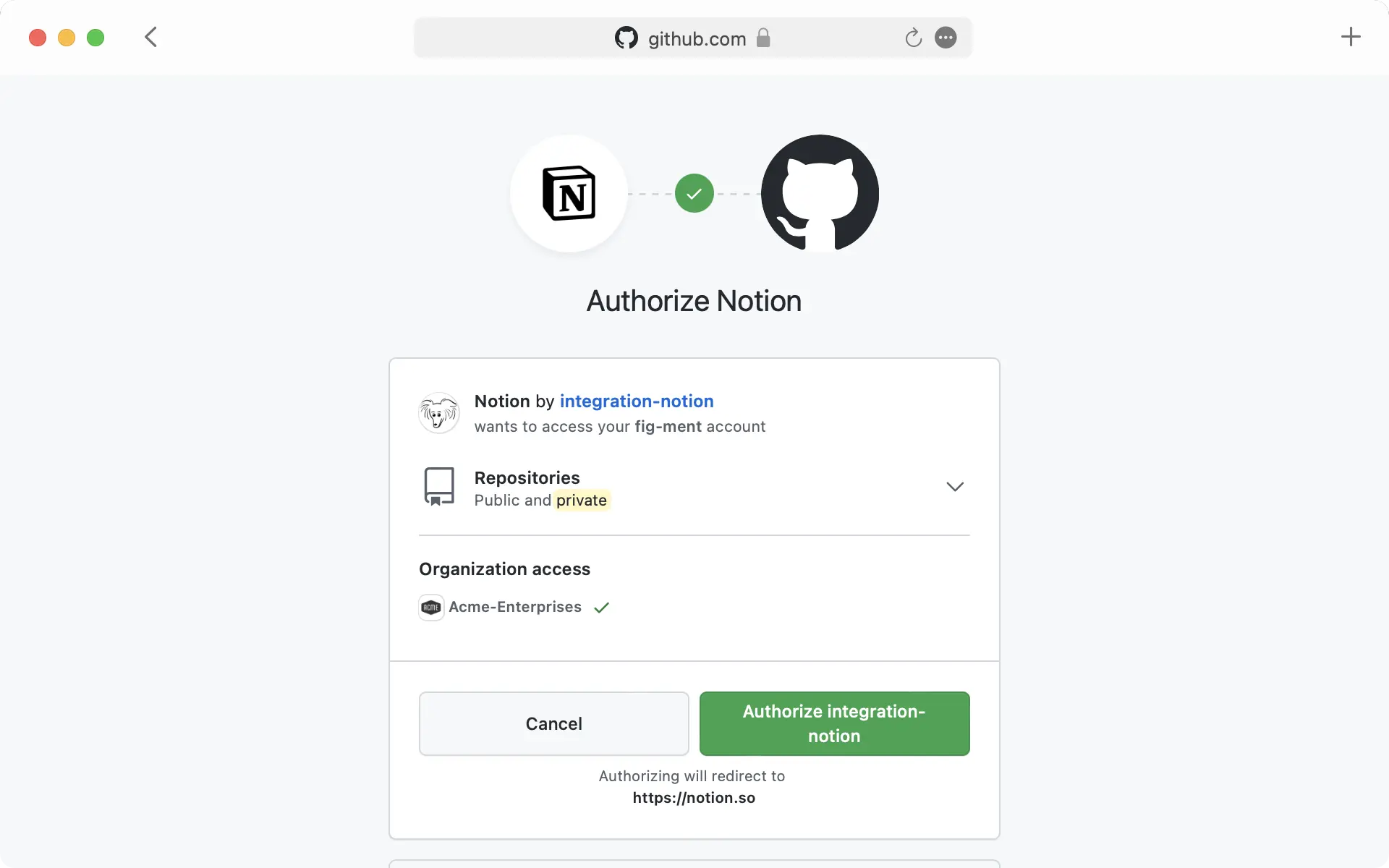 Follow the steps in your browser to authenticate your account.