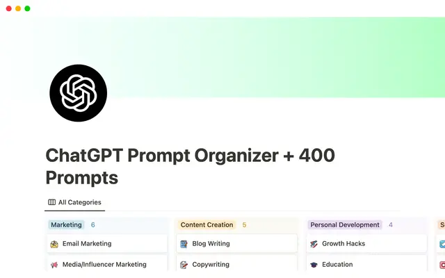 ChatGPT Prompt Organizer